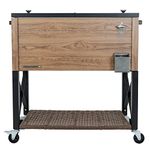 Permasteel PS-225-OW 80-Qt Oak Wood Style Patio Cooler