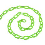 PATIKIL 0.2" Diameter 49Ft Length Plastic Chain Barrier, Safety Link Chain Stanchion for Crowd Control at Driveway Elevator Parking Lot, Green