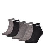 PUMA Unisex Short Crew Socks (5 Pack) Socks, Anthraci/L Mel Grey/M Mel Grey, 9-11 UK