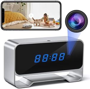 Voluart WiFi Hidden Camera Clock, FHD 1080P Wireless Spy Camera, Nanny Cam with Night Vision for Indoor Home Office Security-Upgraded