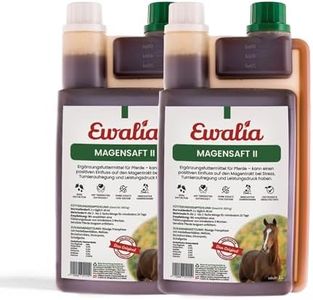 Ewalia Magensaft II Complément alimentaire spécial pour chevaux en cas de stress et d'excitation tournoi – Soutien pour estomac sensible, développé avec des vétérinaires, 100 % naturel, 2 x 1 litre