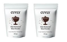 CUVLY Wax Powder Wax Hair Removal Chocolate Wax Powder 100gm – Full Body Wax Hair Remover, Easy Home Use, Chemical-Free, No Irritation Herbal Wax Powder For All Skin Types Hands, Legs, Underarms, Bikini, Intimate Area (2)