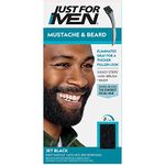 Just for Men Brush-In Color Gel for Mustache, Beard & Sideburns, Jet Black, M-60, 1 kit