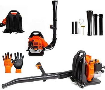 AMC Soplador de Gasolina con Motor de 43 CC Hombro Mochila, Velocidad Ajustable según Las Necesidades, ergonómico Adecuado para Profesionales y Bricolaje