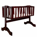Luvlap C-10 Baby Wooden Cot, Baby Cradle, Baby Crib, with Mosquito Net, EN Certified Furniture Suitable for new Born to 12 Month, Without Wheels & Mattress (Cherry Red)
