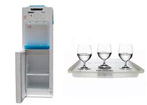 Usha Aquaguine Cooling Cabinet Water Dispenser for 20 Litre Bottle with Refrigerator Hot and Cold Automatic with Free Crystal Tray