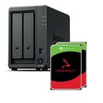 Synology DS725+ 2-Bay Diskstation NAS (Ryzen R1600, 4GB Ram), 1x 2.5GbE, 1x 1GbE, 2X M.2 NVMe Steckplätze 8TB Bundle with Seagate Ironwolf 2X 4TB