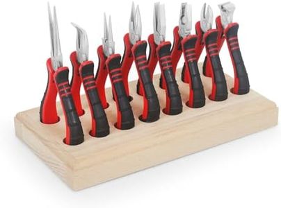 Jewelry Pliers 8PCS Set with Wood Pallet, NEWACALOX Jewelry Making Pliers Kit Tools for Jewelry Making, Jewelry Repair, Wire Wrapping, Beading and Crafts