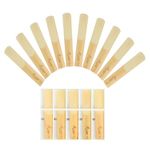 Bb Clarinet Reeds Strength 2.5, Box of 10, Reeds for Clarinet,Thinner Vamp Cut & Unfiled for Ease of Play,Traditional Clarinet Reeds for Beginner and Player