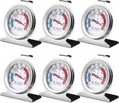 6 Pack Refrigerator Freezer Large Dial Thermometer Classic Series Fridge Freezer Alarm Thermometer Internal Temperature Gauge for Kitchen Refrigerator