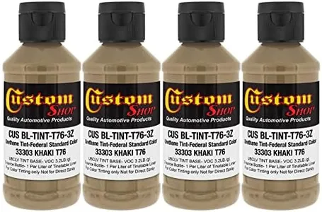 Custom Coat Camouflage Series 3 Ounce (Khaki Federal Standard Color #33303) - Pack of 4 - Urethane Tint Concentrate for Tinting Truck Bed Liner Coatings - Epoxy Resin