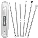 Blackhead Remover Tools, Pimple Popper Kits, Comedone Ance Extractor, Whitehead Removal, Esthetician Supplies, Zit Face Skin Care Tools, 6PCS Dual Ended