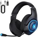 KAPEYDESI PS5 Headset Wireless, 2.4GHz USB Gaming Headphones with Mic for PC, PS4, PS5, Bluetooth 5.2, 40H Battery Life, Detachable Microphone, 3.5mm Wired Jack for Xbox Series (Blue)