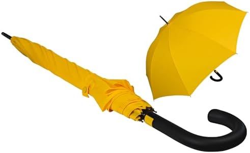 iX-brella First Class XL - Paraguas automático de fibra de vidrio (110 cm), amarillo, 110 cm, Paraguas automático