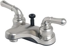 Builders Shoppe 2009BN RV/Motorhome Non-Metallic Centerset Lavatory Faucet with Shower Hose Diverter Brushed Nickel Finish