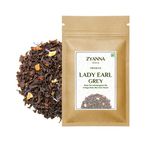 Zyanna Lady Earl Grey Tea - Premium Black Tea with Bergamot Oil, Orange peel(100g-50 Cups) Brew Hot or Iced Tea