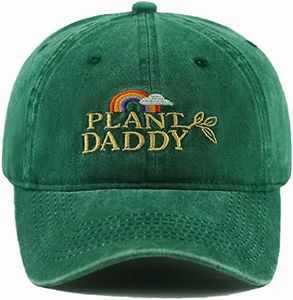 GNAHZNUXNAIX Green Dad Hat Men Women Embroidered Baseball Cap Low Profile Father's Day Snapback Hat Vintage Adjustable Washed Unisex, Plant Daddy, One Size