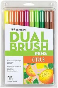 Tombow Citrus Colours Dual Brush Pen 10-Pieces Set Multi-Color 56196