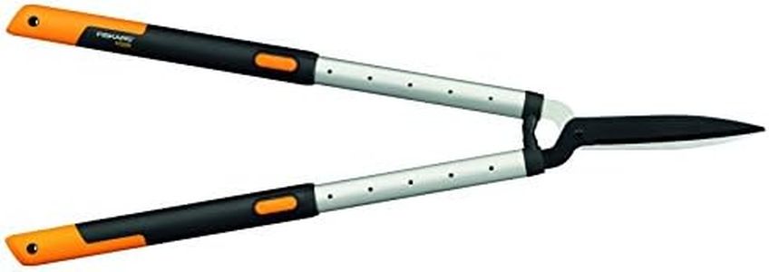 Fiskars SmartFit Hedge Shear HS86, Telescopic, Non-Stick Coating, High-Quality Steel Blades, Length: 68-93 cm, Black/Orange, 1013565