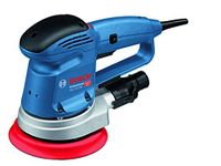 Bosch GEX 34-150 Heavy Duty Electric Random Orbit Sander, 340W, 150 mm Pad Dia, 12,000 rpm, 24,000 opm, Bosch Click & Clean System, 2.1 kg + Vac Adapter, Dustbag & Pad 150 mm, 1 Year Warranty