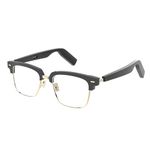 WGP Smart Bluetooth Audio Glasses, Open Ear Speaker, Metal Frame with Optical Lens Replaceable for Reading Gaming Driving