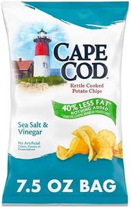 Cape Cod Potato Chips, Less Fat Sea Salt & Vinegar Kettle Chips, 7.5 Oz