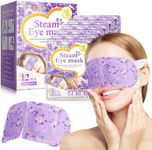 12 Packs Steam Eye Mask, Lavender Heated Eye Mask Disposable Warm Compress for Eyes, Self Heating Moist Heated Eye Masks, Comfortable and Relax Sleep Mask, Stocking Stuffers