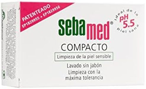 SEBAMED - Compacto Pastilla De Jabón Sólido Para Una Limpieza Suave Y Profunda, Para Pieles Sensibles, Sin Agentes Alcalinos, Con Pantenol Y Vitamina E, Multicolor, 150 gramos