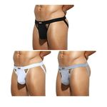 Casey Kevin Men's Jockstrap Sexy Underwear 3 Pack Athletic Supporter for Male Cotton Jock Strap,Z1-ak2175-multicolor(3-pack)-1,XXL