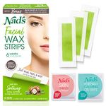 Nad's Hypoallergenic Facial Wax Strips, 24 strips (Pack of 2)