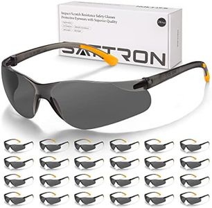 SATTRON Tinted Safety Glasses Bulk 24 Pack, UV Protective Safety Sunglasses for Men Women, ANSI Z87.1 Scratch & Impact Resistant Eye Protection, Ideal for Construction, Shooting, Lab