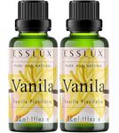 Esslux Vanilla Essential Oil - 100% Pure Natural Vanilla Oleoresin for Diffuser & Skin | Long-Lasting Vanilla Aroma for Relaxation & Sweet Scent | Therapeutic Grade Oil for Soap Making & DIY - 60 ML