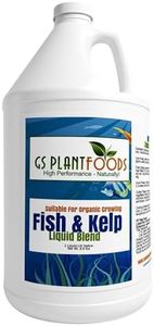 Omri Listed Fish & Kelp Fertilizer by GS Plant Foods (1 Gallon) - Organic Fertilizer for Vegetables, Trees, Lawns, Shrubs, Flowers, Seeds & Plants - Hydrolyzed Fish and Seaweed Blend