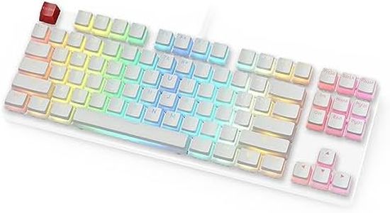 Glorious Aura V1 (White) Pudding Keycaps - Double Shot PBT Translucent for Mechanical Keyboards, 104 Key Set, TKL, Compact Compatible, English (US) Layout (Aura (White))