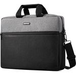 CB CITY BAG Laptop Bag Computer Bag Handbag for Documents - 15.6 Inch Laptop Case with Shoulder Strap - Work Bag for Men & Women - Carrying Sleeve for Tablets & Laptops (Grey)