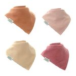 Ziggle - Bandana Dribble Bibs - Cotton Front Baby Bibs Newborn to 24 Months - Newborn Baby Gifts - Baby Bibs For Comfortable Kids - Berries & Cream