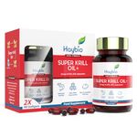 Twin Pack Krill Oil Capsules High Strength - Organic Joint Care Pain Relief Supplements - Antarctic Pills - includes Omega 3 (500mg), DHA & EPA