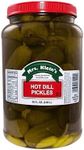 Mrs. Kleins Hot Dill Pickles Spicy Pickles Bold Dill Pickle Snack Made with Natural Ingredients | Kosher, Low Carb, Gluten Free & Vegan | Hot Pickles 90 oz Jar Tangy Pickles in Brine