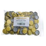 BALLIIHOO Pack of 250 Crown Bottle Caps - Yellow