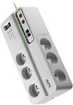 Zenitech APC Power Surge Protector White White 6 prises