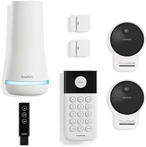 SimpliSafe 7 Piece Wireless Outdoor Camera Home Security System - Optional 24/7 Professional Monitoring - No Contract - Compatible with Alexa and Google Assistant
