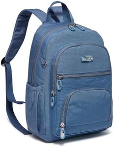 AOTIAN Small Size Backpack, Durable Lightweight Daypack for Women Girls & Boys Hiking Travel Sports, Light Blue