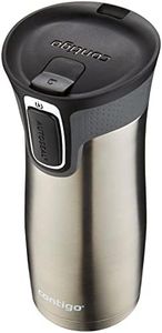 Contigo West Loop Stainless Steel Travel Mug with AUTOSEAL Lid, 16oz., Stainless Steel/Black