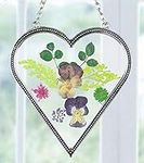 Heart Shaped Suncatcher with Real P