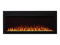 Napoleon Purview 50 - NEFL50HI - Wall Hanging Electric Fireplace, 50-in, Black, Glass Front, Glass Crystal Ember Bed, 3 Flame Colors, Use with or Without Heat