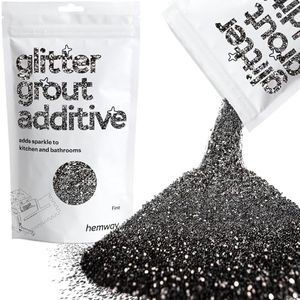 Hemway Black Glitter Grout Tile Additive 100g / 3.5oz for Tiles Bathroom Kitchen, Waterproof, Fade Resistant