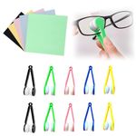 Eyeglass Cleaning Cloths Set 20PCS – 10 Microfiber Lens Cleaning Cloths and 10 Eyeglass Cleaner Tools – Portable Glasses Cleaner for Sunglasses, Reading Glasses, Screens, Optics