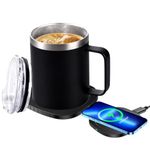 Smart Coffee Mug Warmer & Mug Set with Auto-off Self-Heating Mug for Coffee Tea Milk Temperature Control Cup Warmer for Desk Home Office Use 304 Stainless Steel 11oz