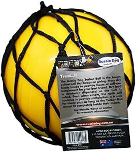 Aussie Dog Tucker Ball Large Yellow | Interactive Treat Dispensing Toy for Large Dogs | Durable, Safe & Engaging Slow Feeder Ball