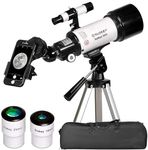 Slokey Skyways 40070, 16x-120x Refractor Telescope - Easy to Use Astronomical Telescope for Adults and Kids - Ideal for Stargazing for Kids and Beginners - Perfect for Observing Planets and Stars